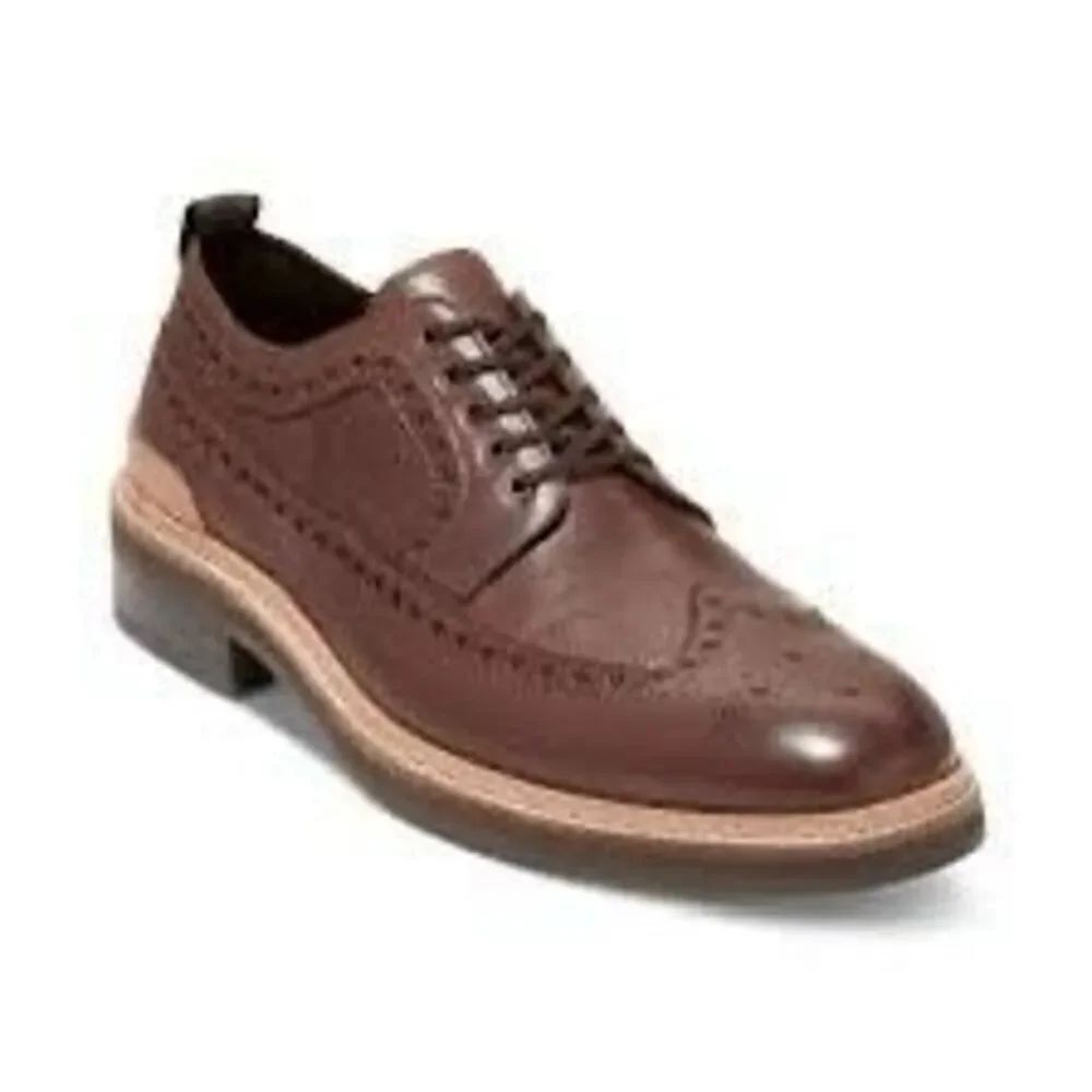 Cole Haan Men's Size 8 Davidson Wingtop Oxford Shoe Brown Tan Office Dressy